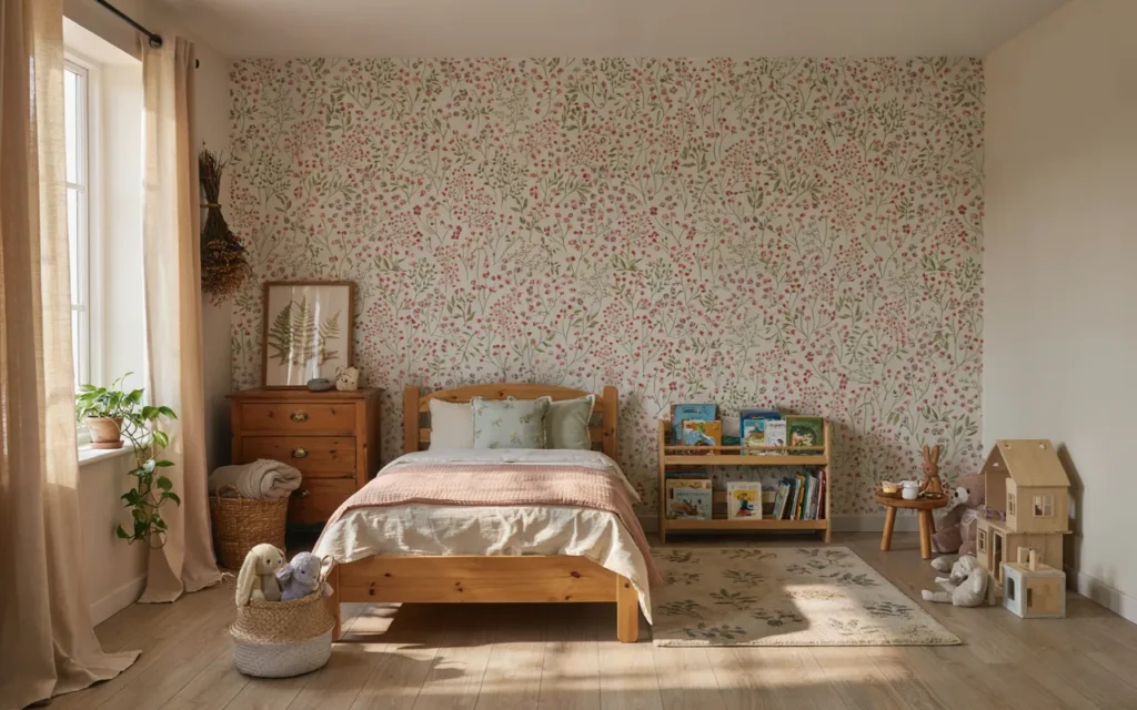 A cottagecore toddler girl