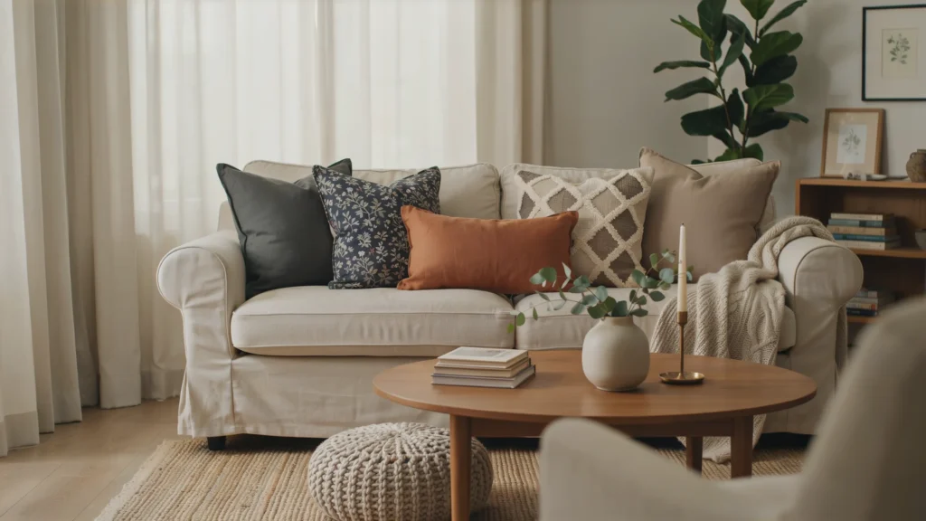 Floor Pillows and Decorative Placement