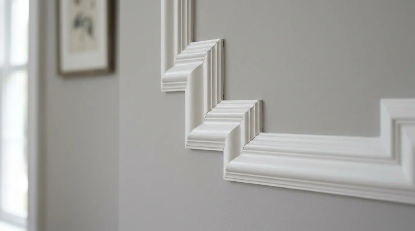 How to easily wallpaper inside picture frame molding