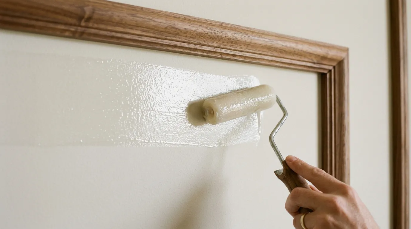 How to easily wallpaper inside picture frame molding