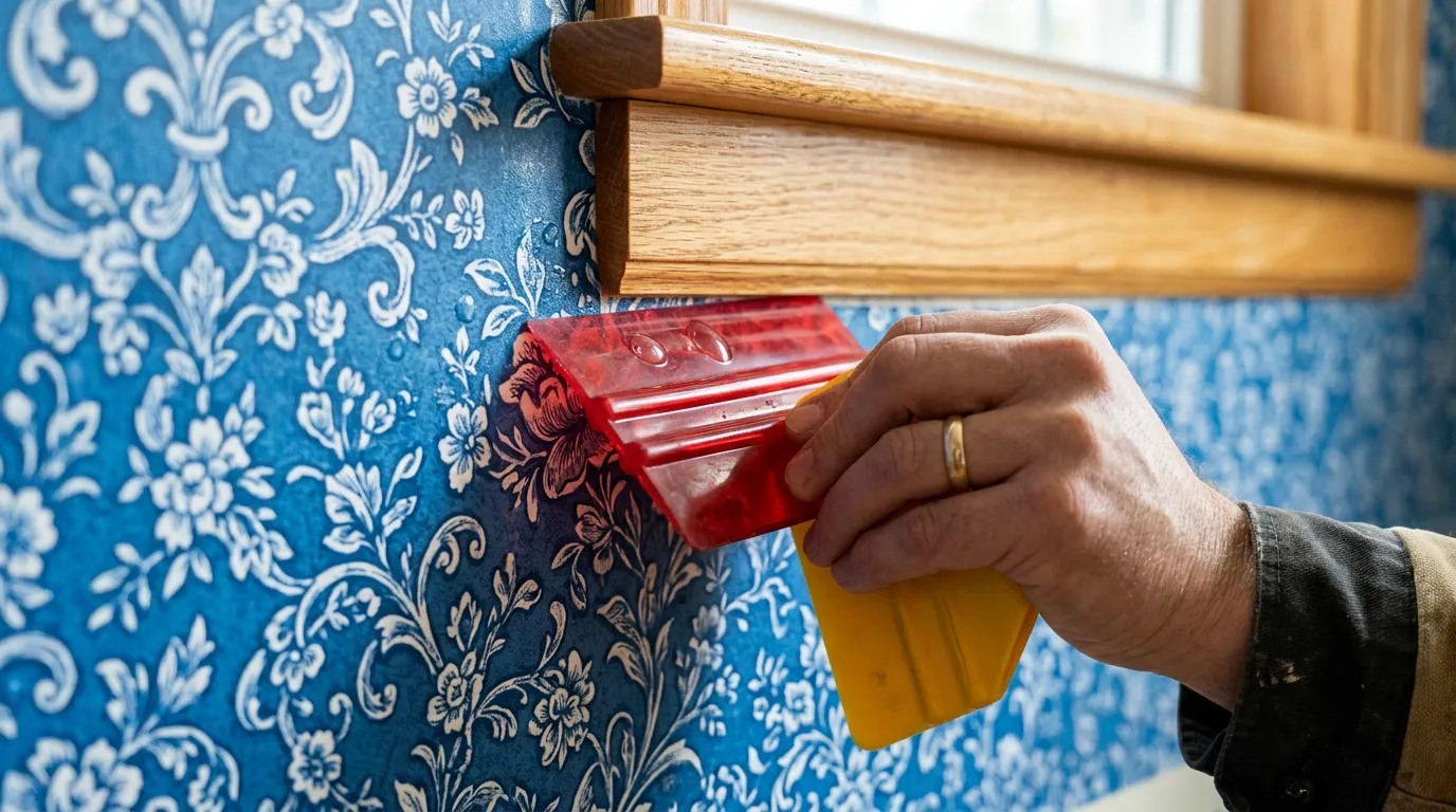 How to easily wallpaper inside picture frame molding