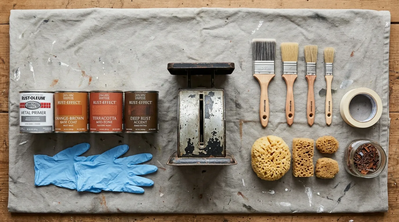 Transforming a Thrifted Scale with Faux Rust Paint