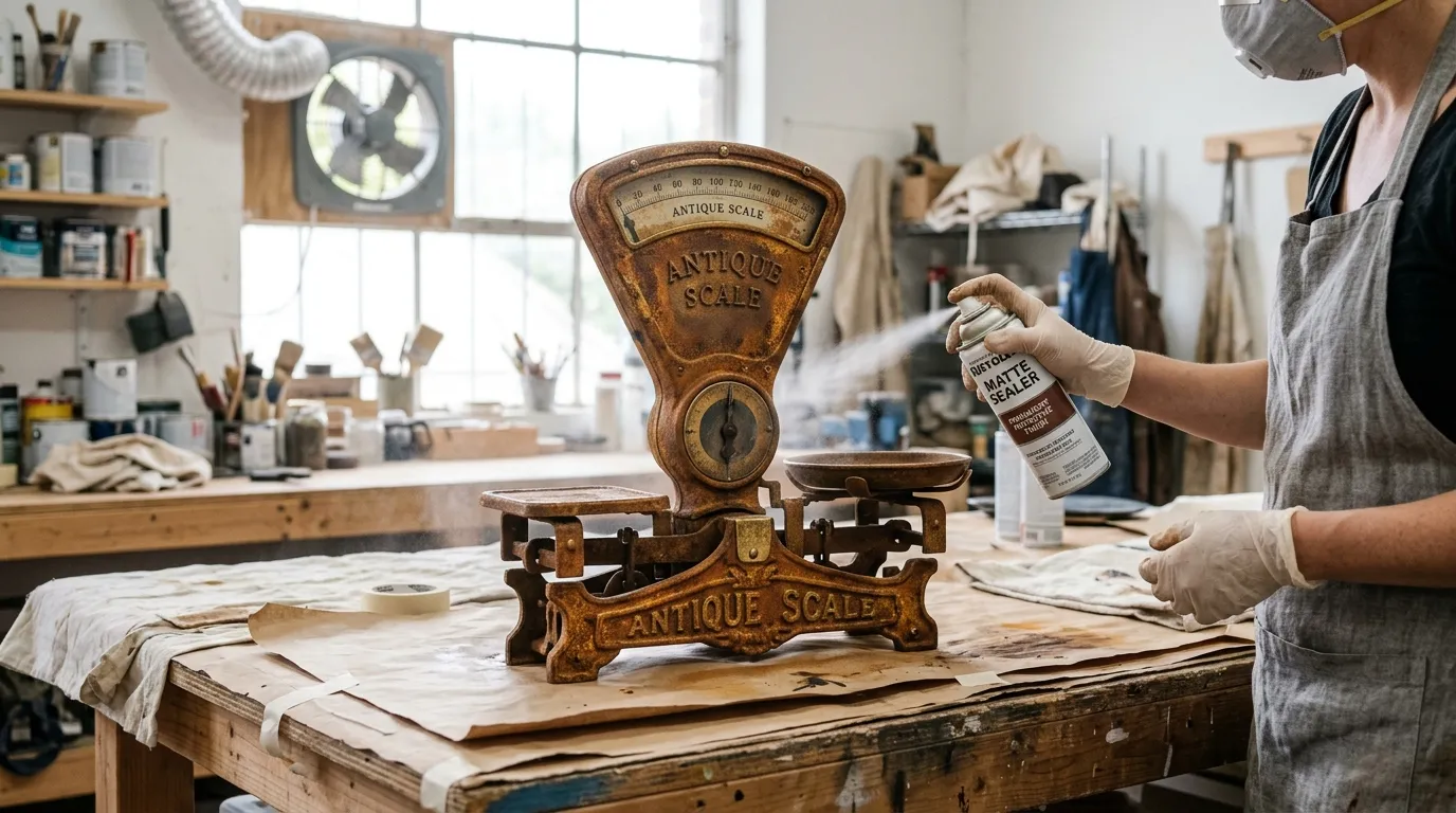 Transforming a Thrifted Scale with Faux Rust Paint