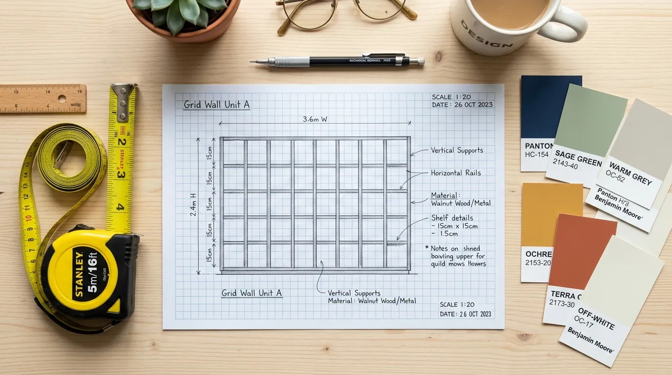 Traditional Grid Molding Wall: DIY Step-by-Step Guide