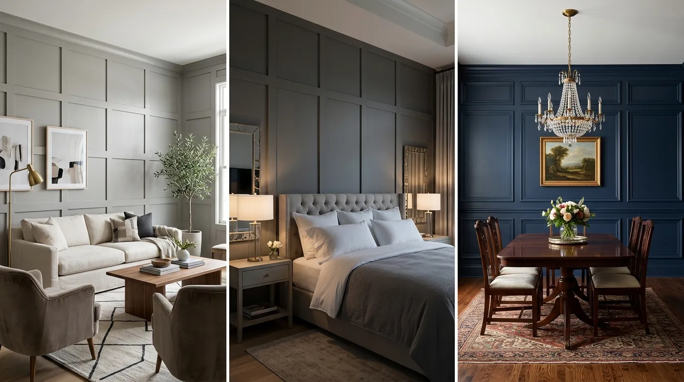 Traditional Grid Molding Wall: DIY Step-by-Step Guide
