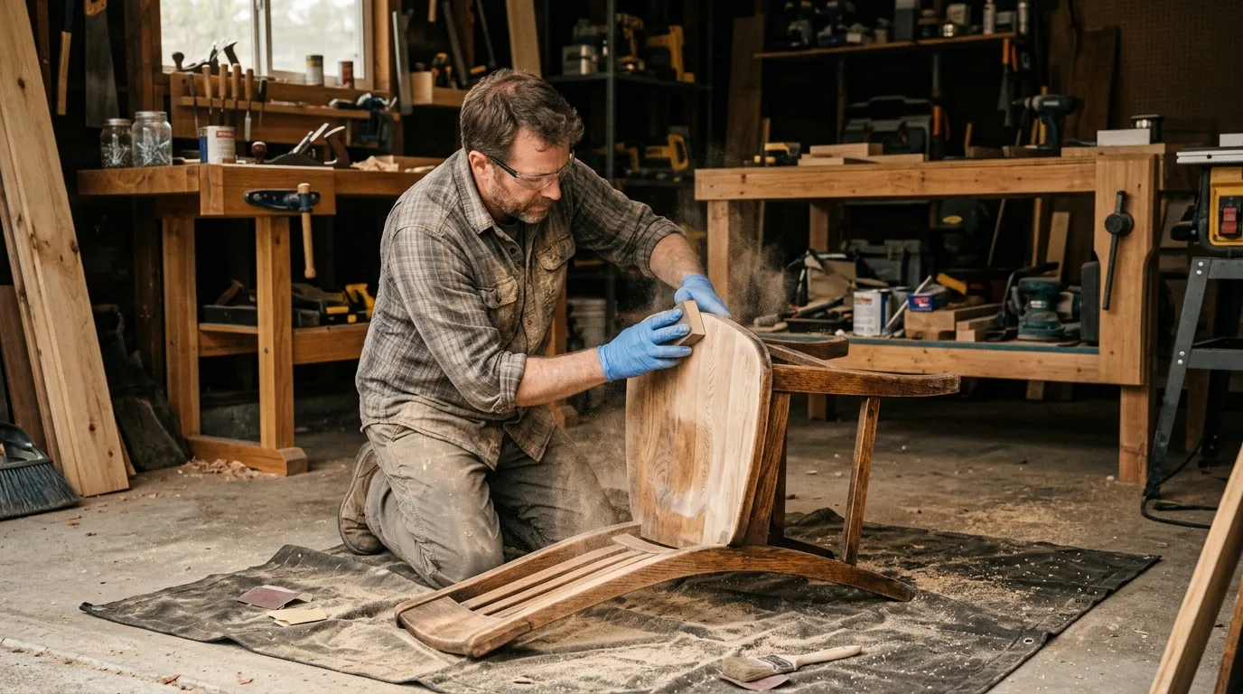 Easy DIY Faux Driftwood Finish for Outdoor Furniture