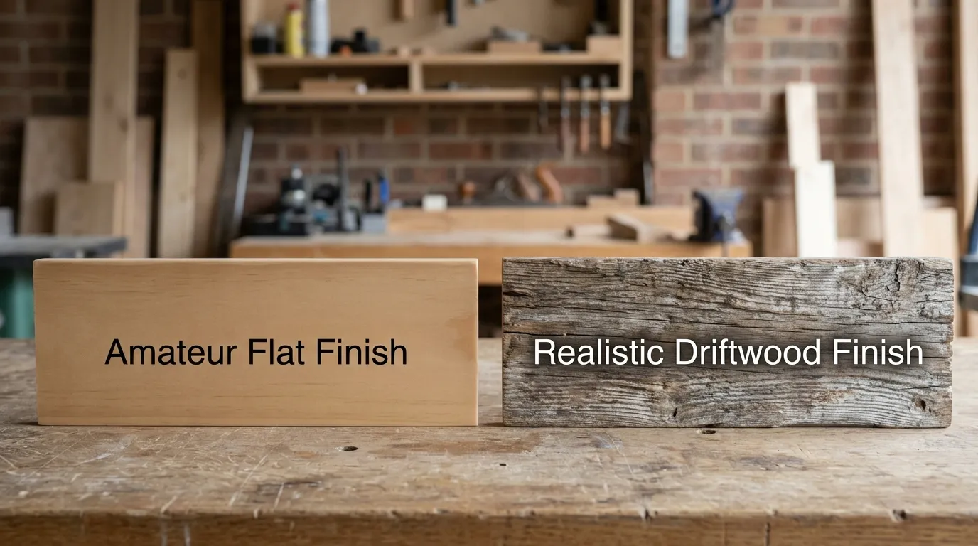 Easy DIY Faux Driftwood Finish for Outdoor Furniture