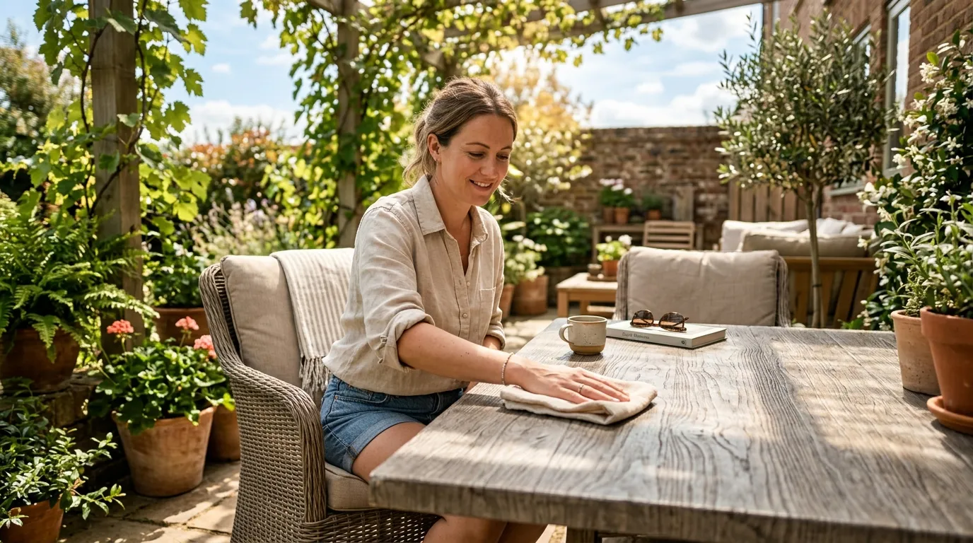 Easy DIY Faux Driftwood Finish for Outdoor Furniture