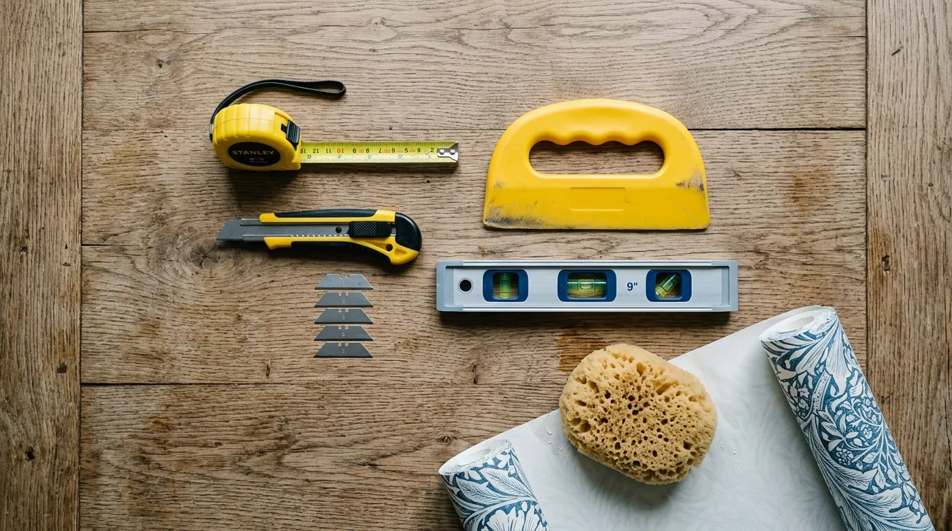 How to easily wallpaper inside picture frame molding