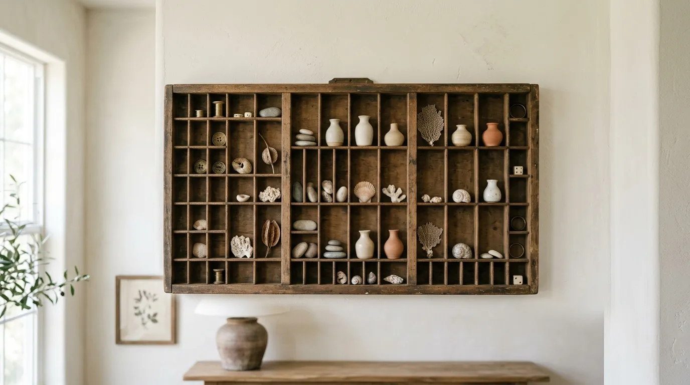 Vintage Printer's Tray Decor: Timeless Display Ideas
