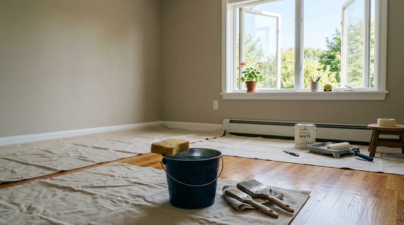 How to easily wallpaper inside picture frame molding
