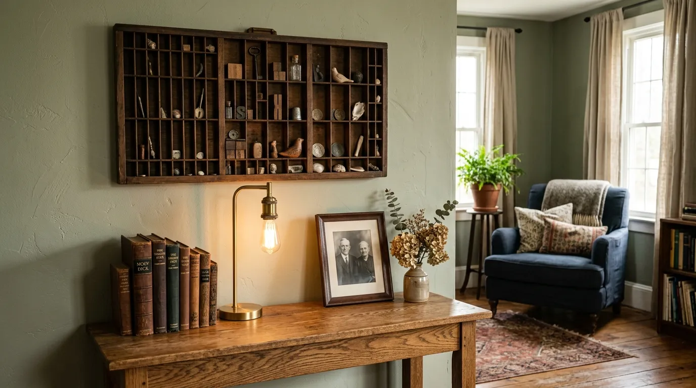 Vintage Printer's Tray Decor: Timeless Display Ideas