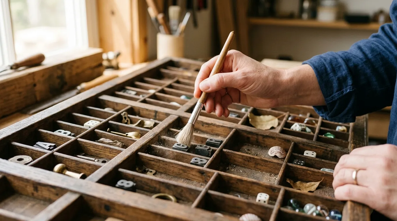 Vintage Printer's Tray Decor: Timeless Display Ideas