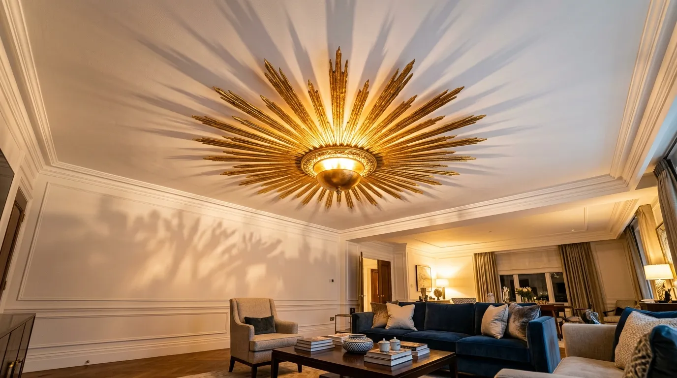 DIY Sunburst Mirror Ceiling Light: Step-by-Step Guide