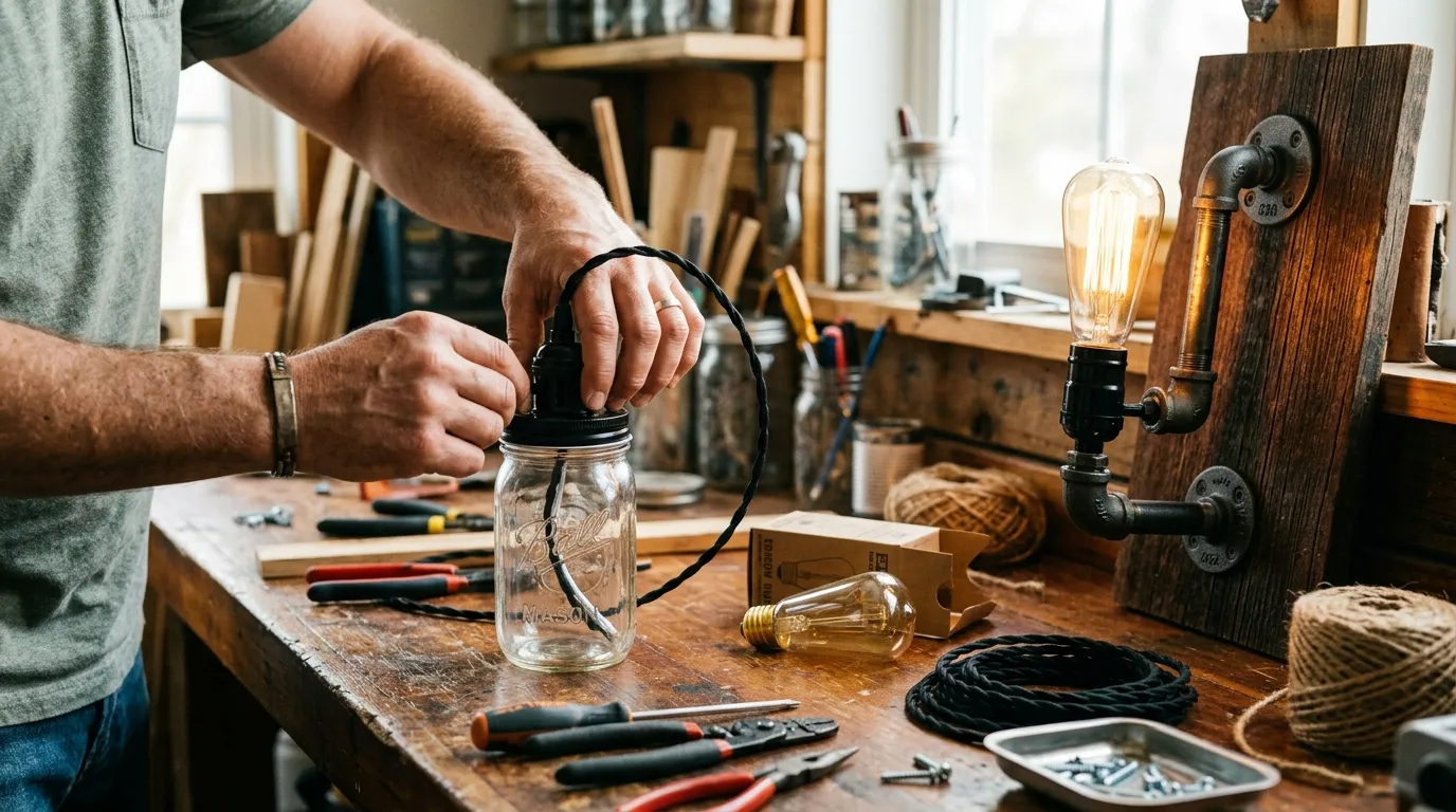 20 Industrial Farmhouse Lighting Finds on a Budget