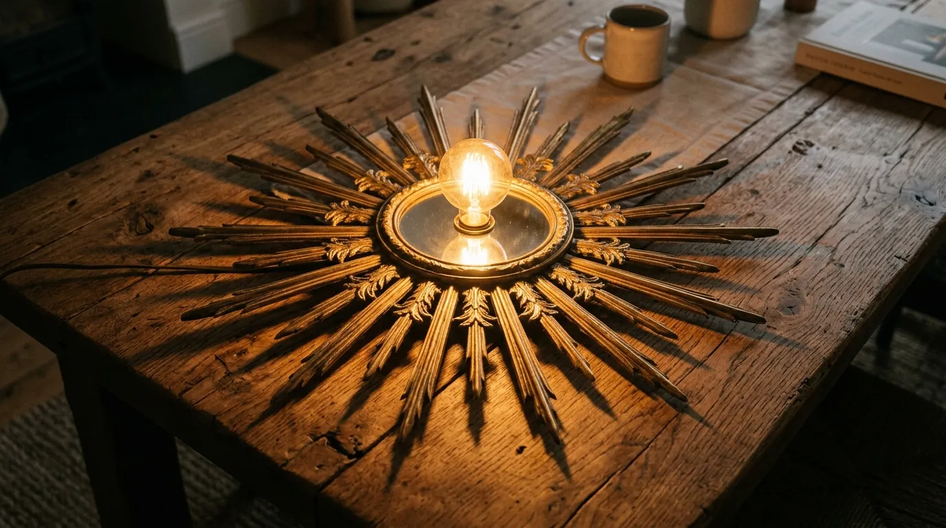 DIY Sunburst Mirror Ceiling Light: Step-by-Step Guide