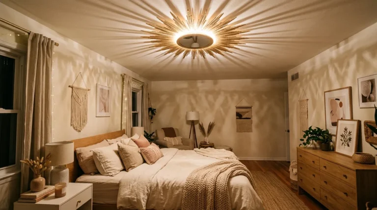 DIY Sunburst Mirror Ceiling Light: Step-by-Step Guide