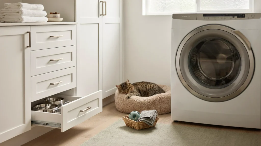 How Do You Make Room for Pets in a Small Laundry Room