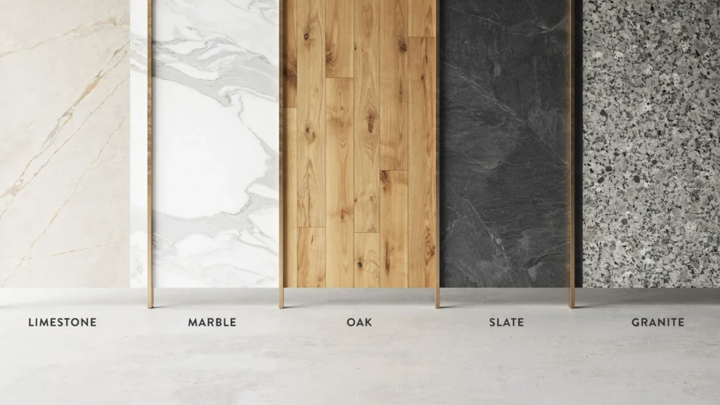 How Does Marble Compare to Wood, Slate, and Other Natural Materials