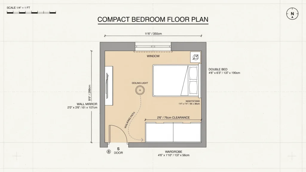 How Much Walking Space Should You Leave Around the Bed