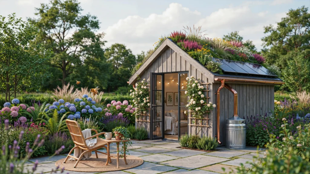 How can you create an eco-friendly escape cabana