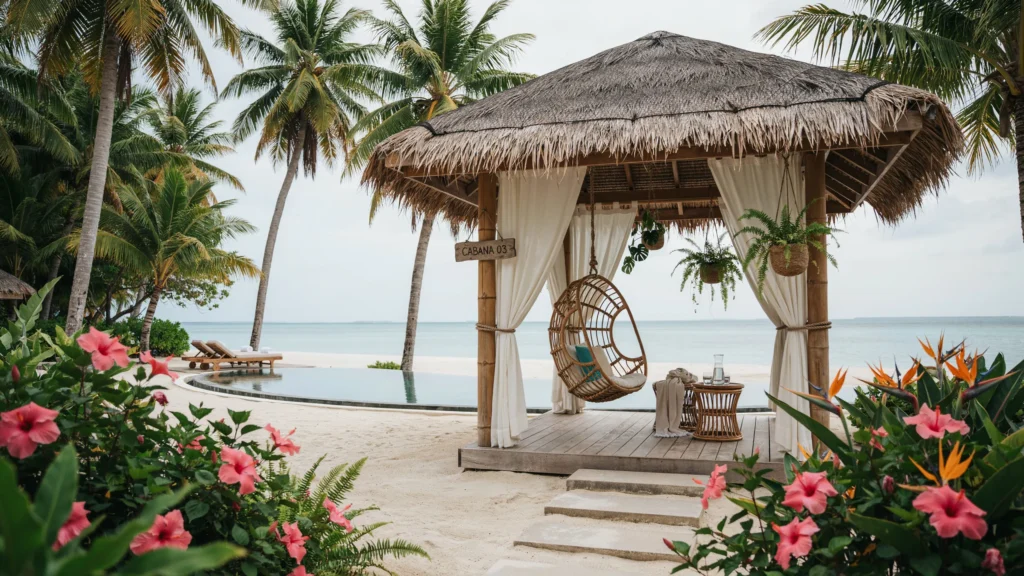 How can you design a tropical oasis cabana