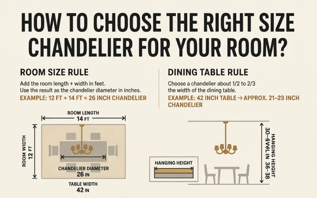 How do I choose the right size chandelier for my room