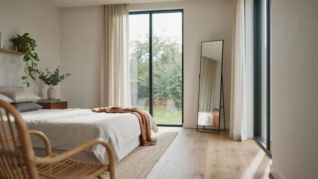How do mirrors create the illusion of more space