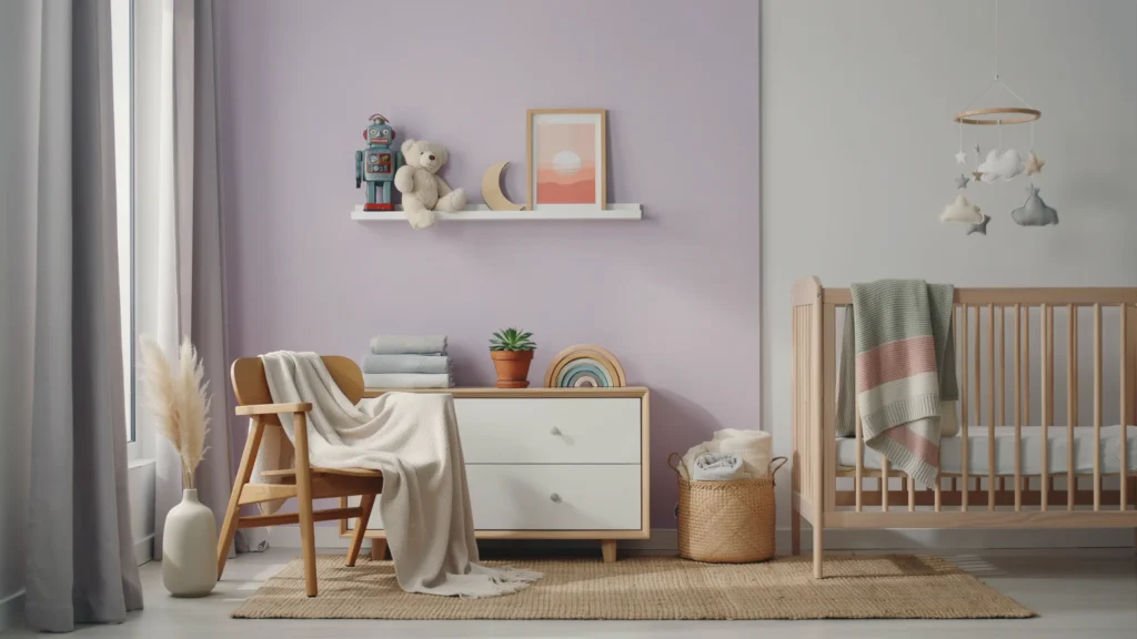 How do you add vintage toys to a minimalist nursery