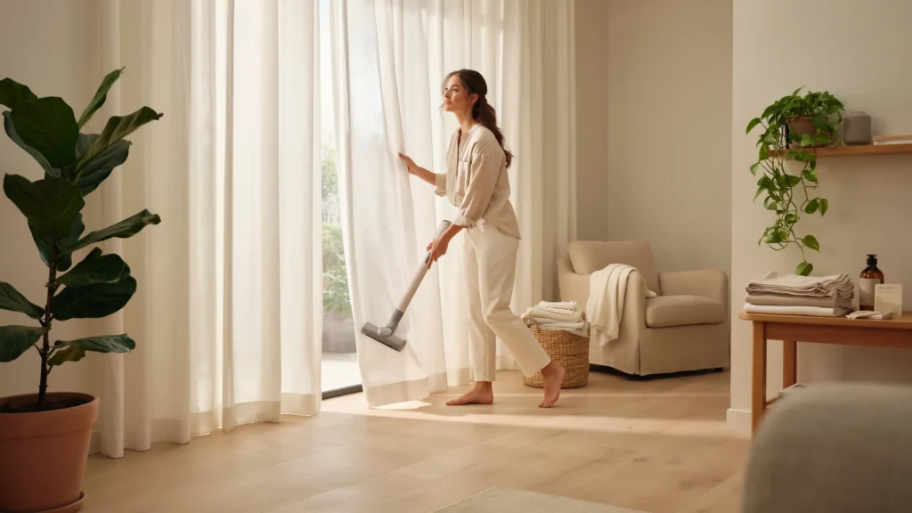 How do you clean and care for curtains