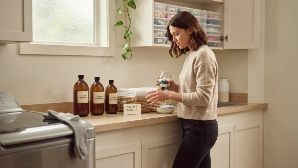 How do you keep a small laundry room clutter-free