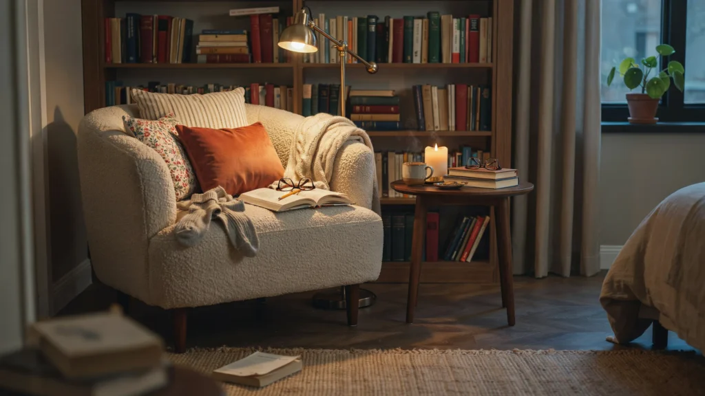 How do you make the most of corner spaces in a small bedroom