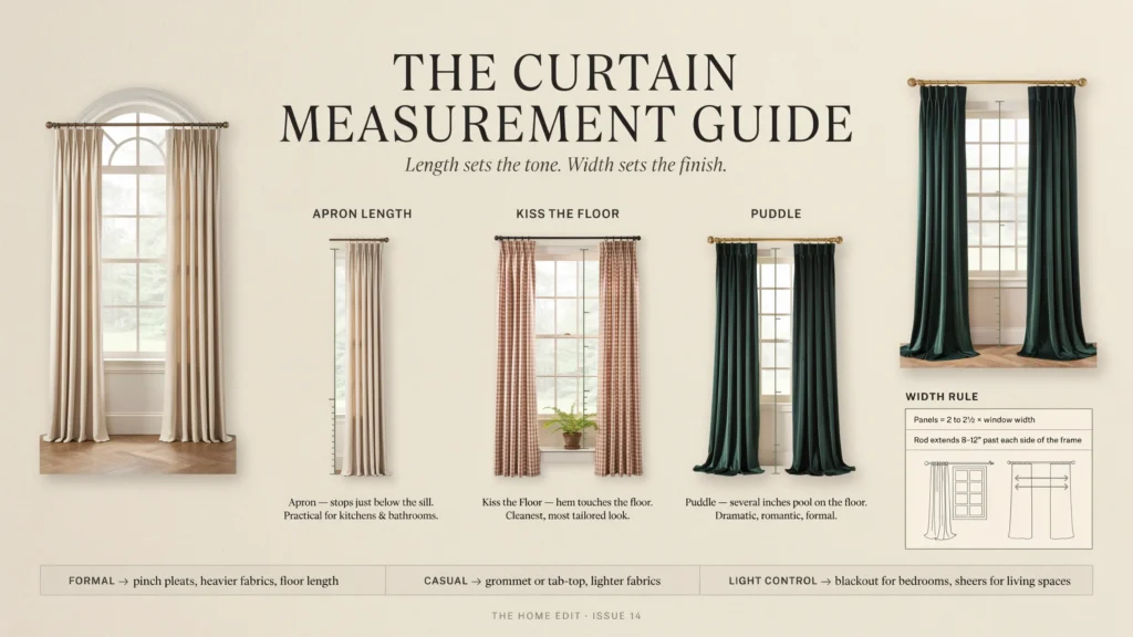 How do you measure for curtains correctly