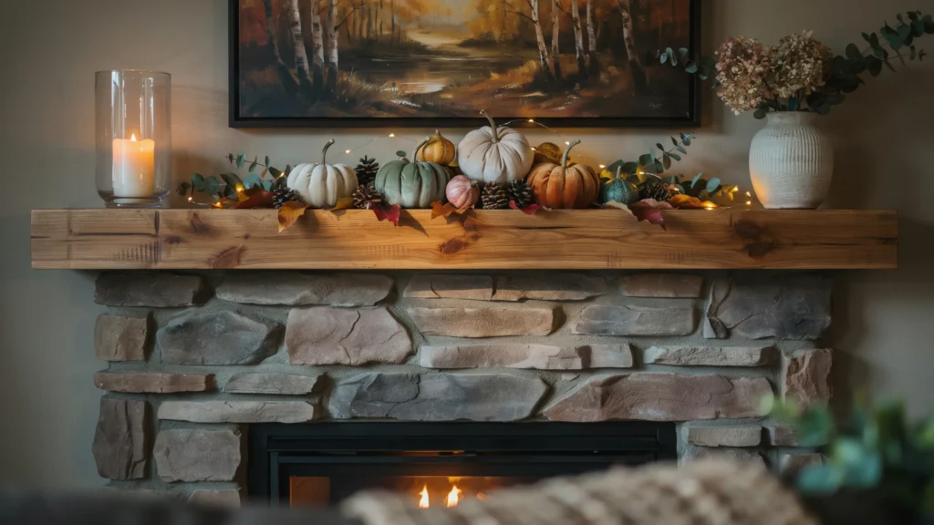 How should you style pumpkins and gourds