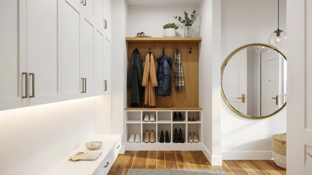 Integrated storage solutions for a clutter-free entry
