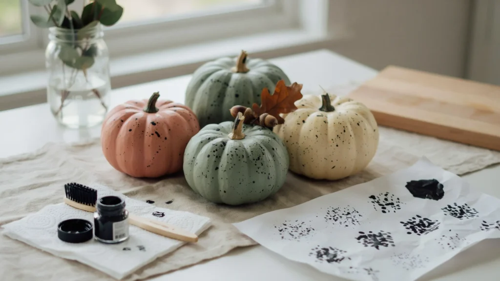 Method 4 How do you make a speckled, sophisticated pumpkin