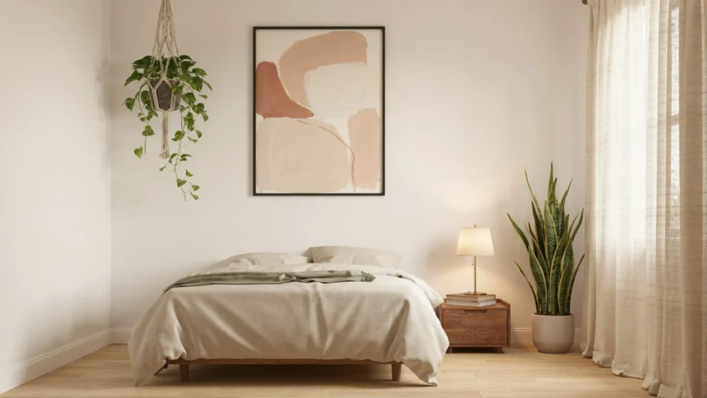 Should you include greenery in a small bedroom