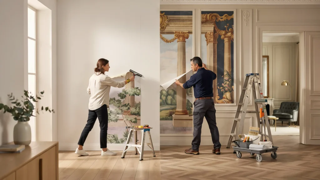 Should you install a mural yourself or hire a professional