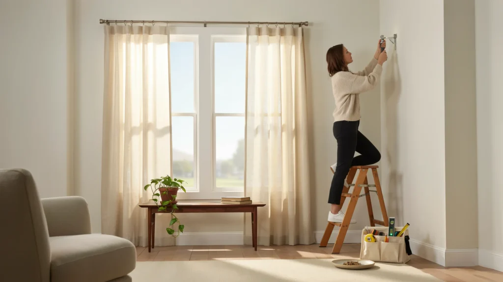 Step-by-step guide to hanging curtains like a pro