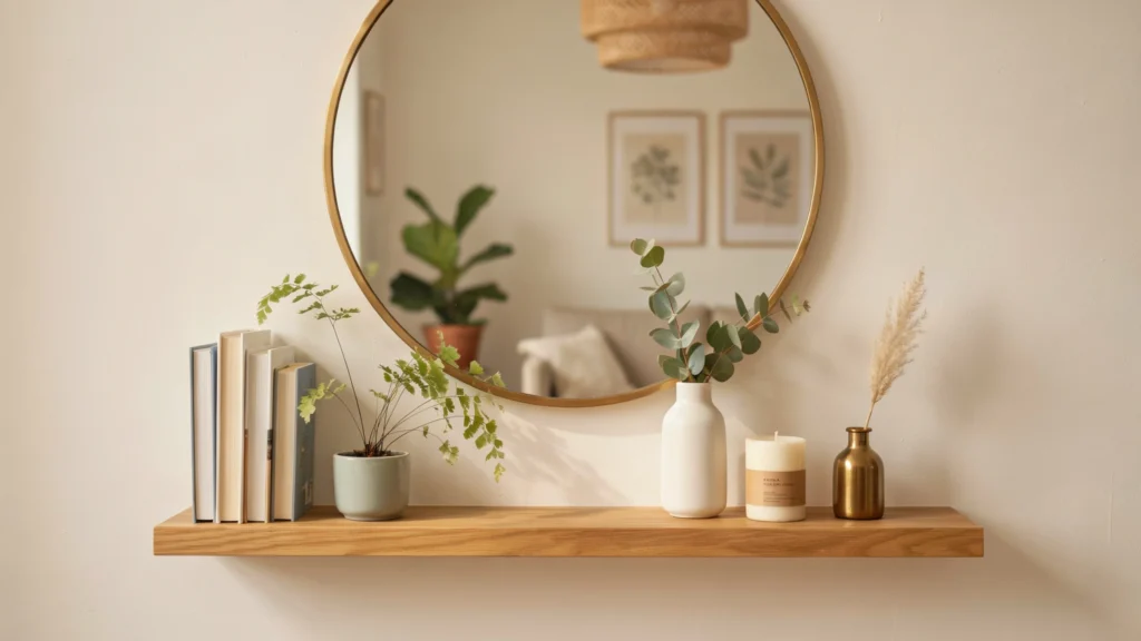 What accessories add personality to a winter living room