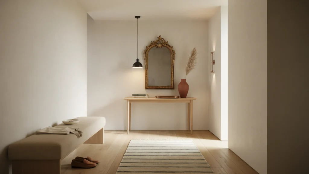 What defines a modern foyer design