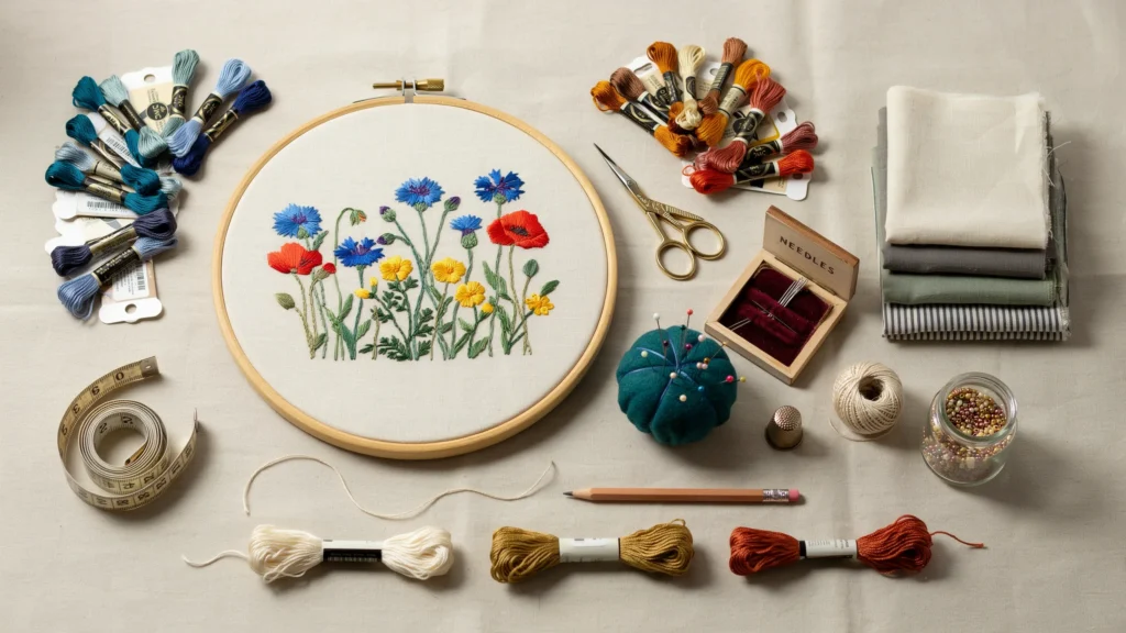 What materials are essential for starting DIY textile art