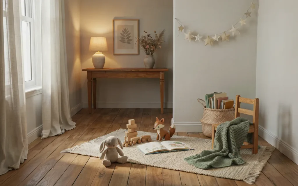 What textiles and flooring create the ultimate fairy tale bedroom