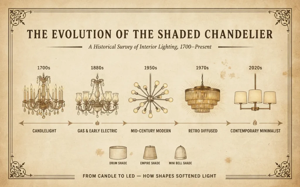 Where did shaded chandeliers come from