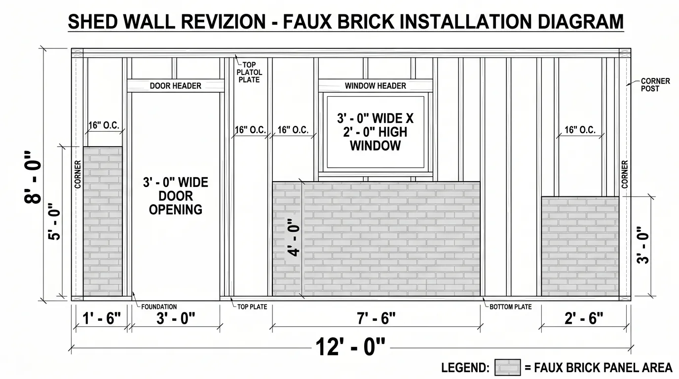 Budget Faux Brick Walls for Your Home Gym Shed