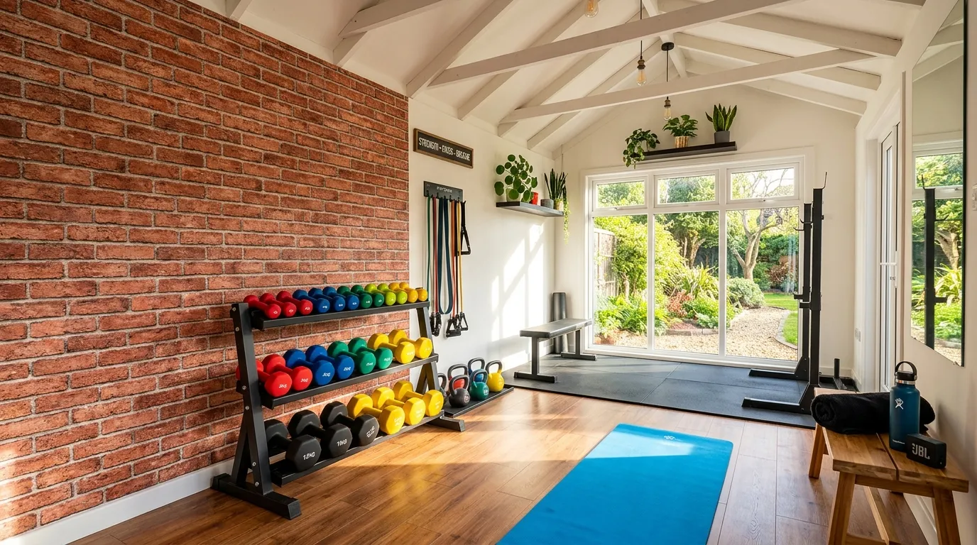 Budget Faux Brick Walls for Your Home Gym Shed