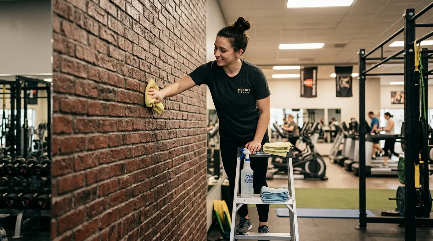 Budget Faux Brick Walls for Your Home Gym Shed