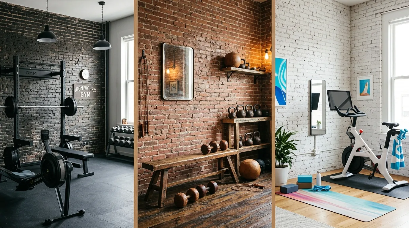 Budget Faux Brick Walls for Your Home Gym Shed