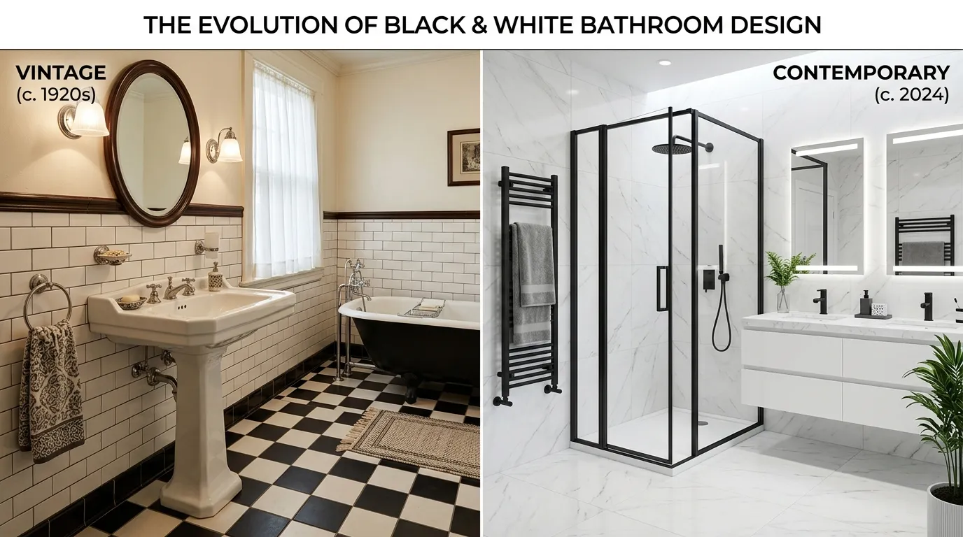 Classic Meets Modern: Black & White Bathroom Refresh Ideas