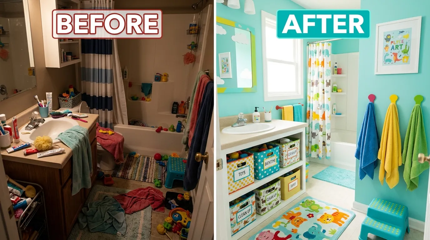 Kids Bathroom Makeover & Organization: A Parent's Guide